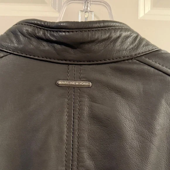 Marc New York Men's Black Leather Jacket